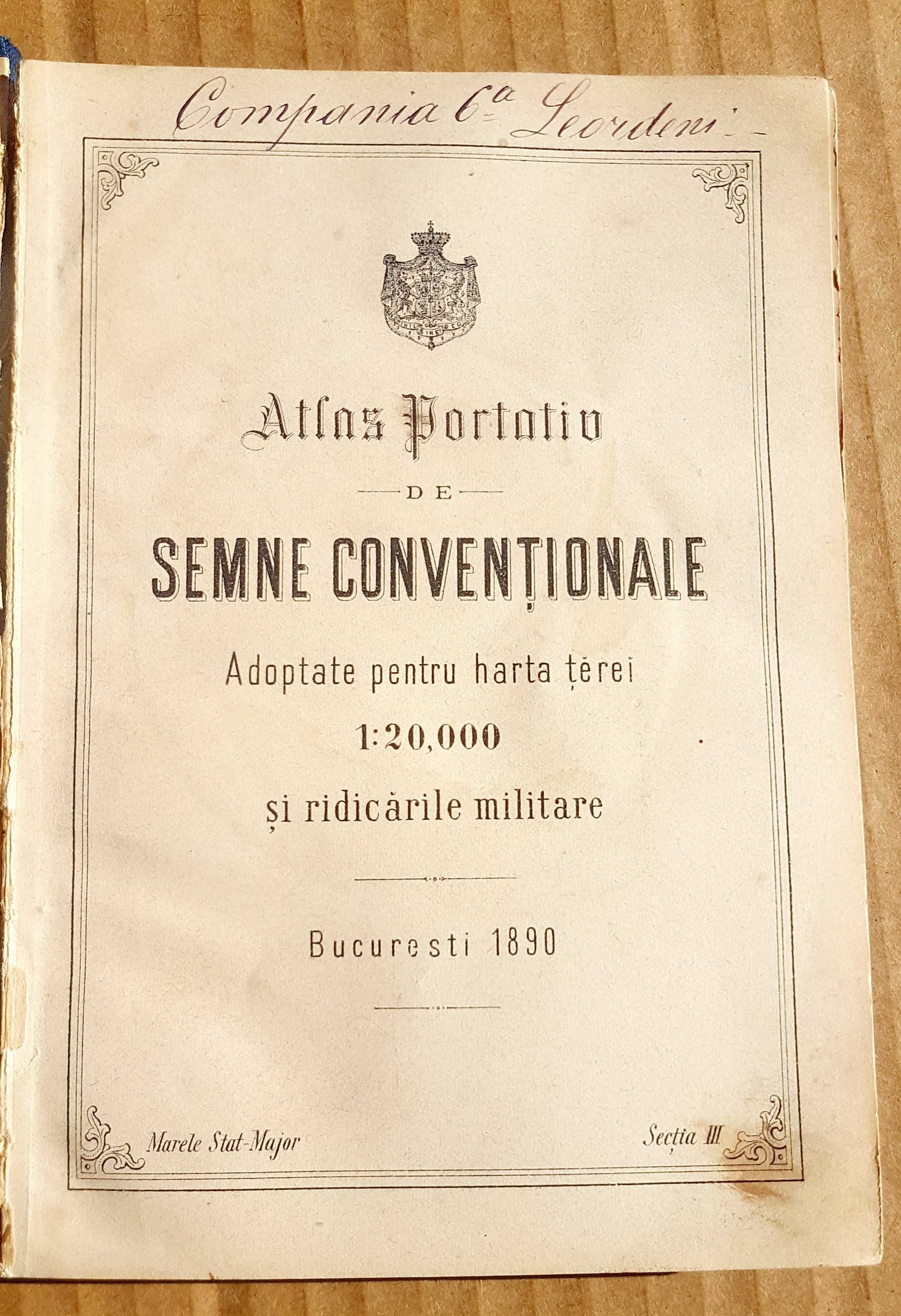 F177-I-Carte Romania-Semnele conventionale Bucuresci 1890