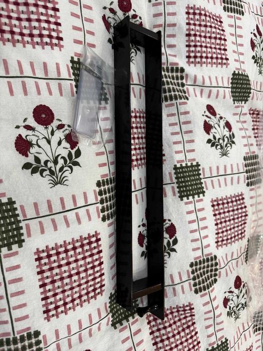 Suport pentru prosoape, ML-Design, negru, otel, 42 x 6 x 3.5 cm