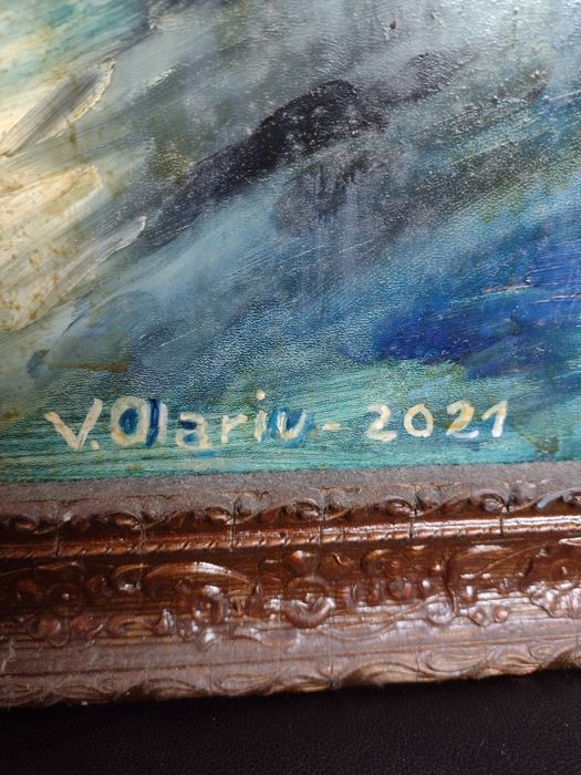 Tablou "Oraș medieval in nocturnă"