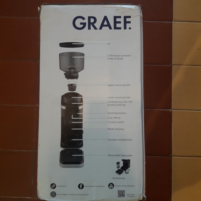 Rasnita Cafea Profesionala GRAEF CM501EU,noua,made in Germany.