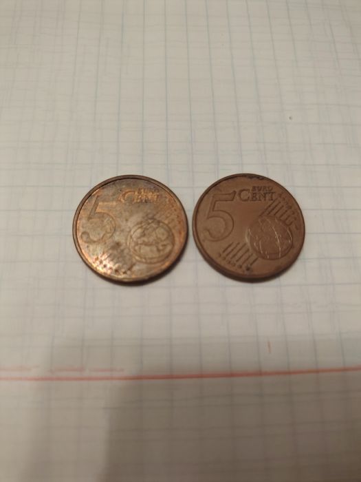 Монеты 5 euro cent