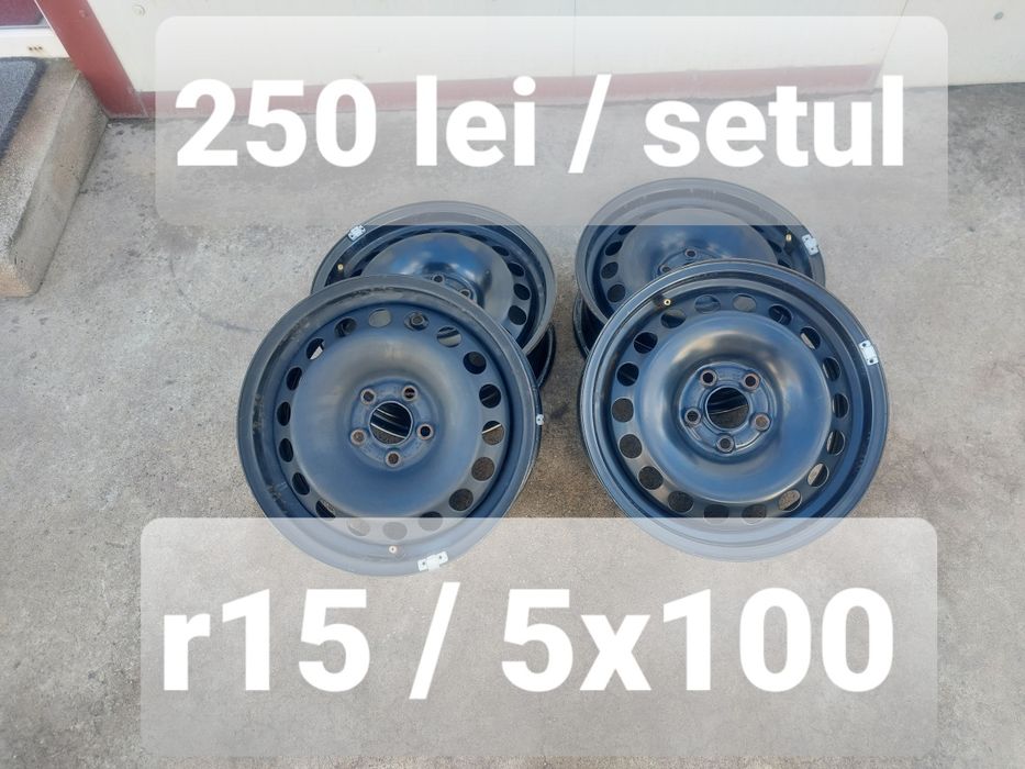 Jante din tabla r15 / Vw Audi Skoda Seat / 5x100 / ET 40