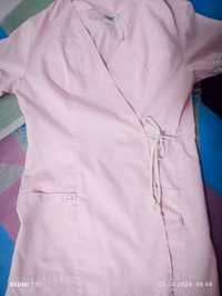 Bluză medicală mar M roz si galben lămîi