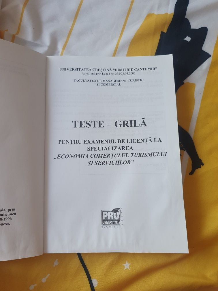 Teste grila licenta specializare Econ. comertului,Turismului serv