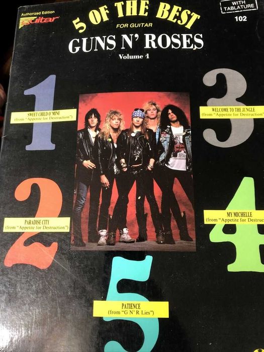 2 Carti partituri + tabulaturi Guns N' Roses, Megadeth