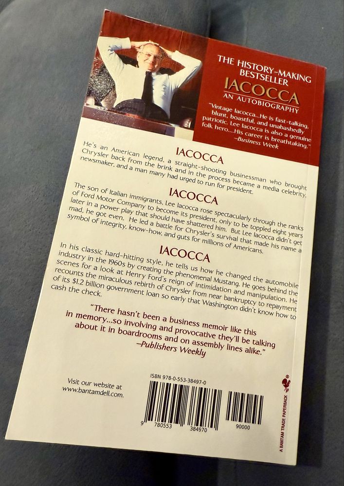 Лий Якока - автобиография, нова, Lee Iacocca