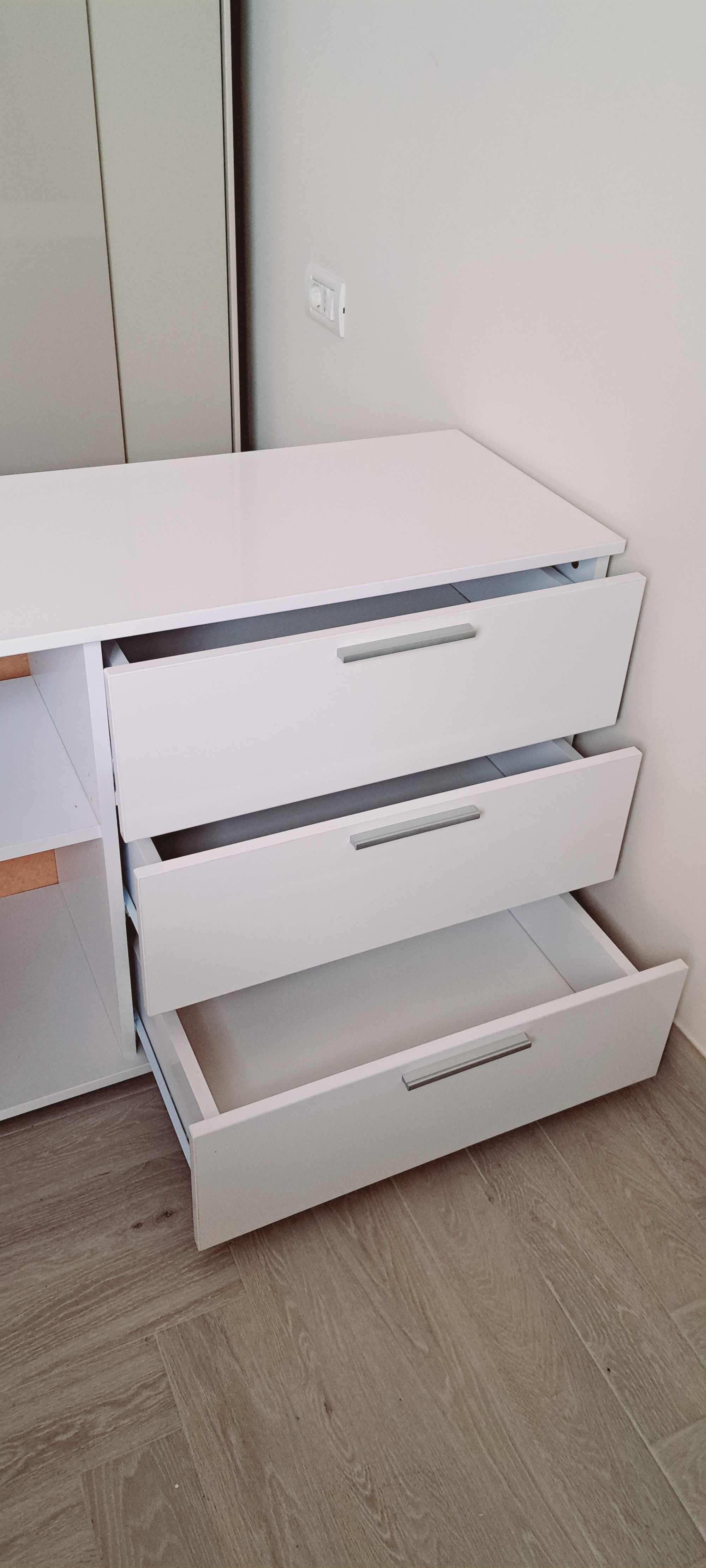 Mobilier birou in forma L  - scaun birou,  corp biblioteca