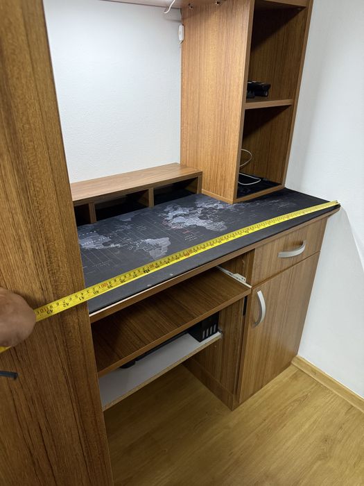 Dulap dormitor cu masa de calculator 4,3x2,2m, pal de calitate 18mm