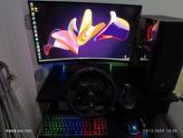 Pachet Pc Gaming -Monitor - Soundbar-Volan Logitech G923 + birou