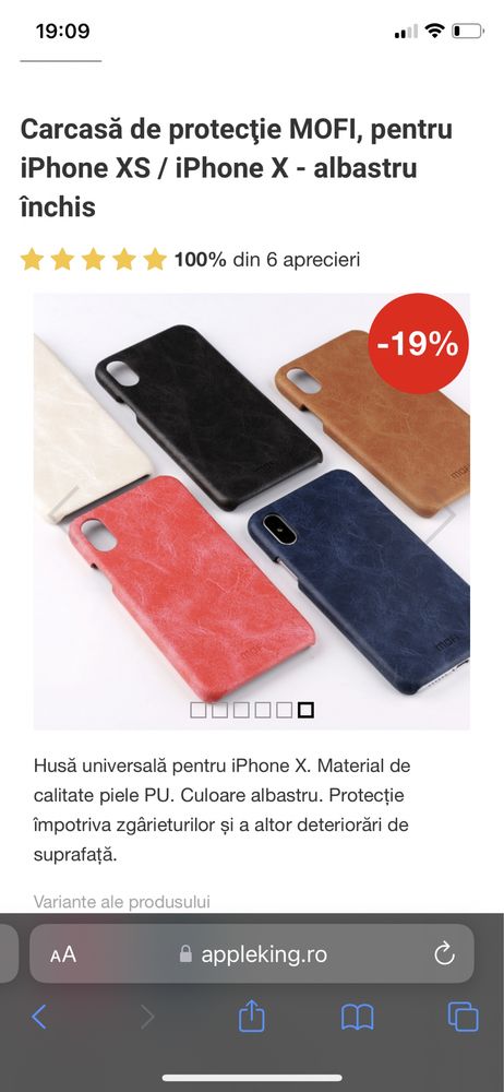 Husa din plastic,pt iphone x/xs,slim mofi