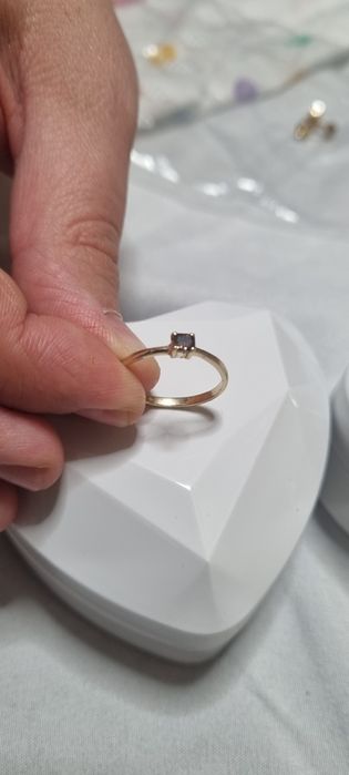 Set inel si cercei 14k cu diamante naturale