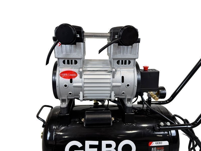 Безшумен компресор без масло 30 л gebo tools