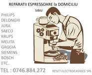 Reparatii -Service Espressoare cafea la tine acasa Sibiu