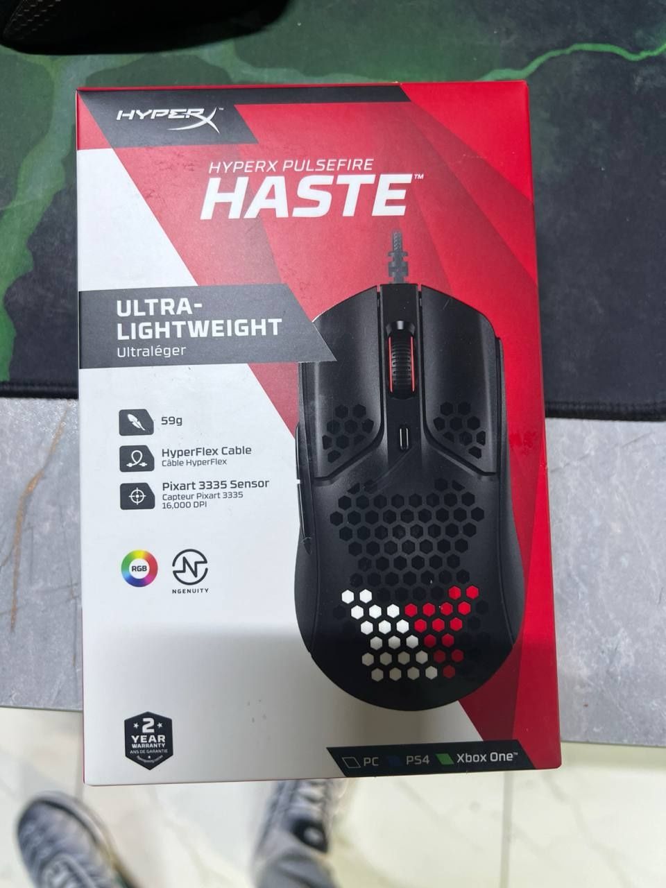 Hyperx Pulsefire Haste – Gaming Mouse, Ultra-Lightweight, 59G, Honeyco
