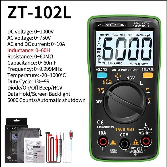 Мультиметр ZOYI ZT102L