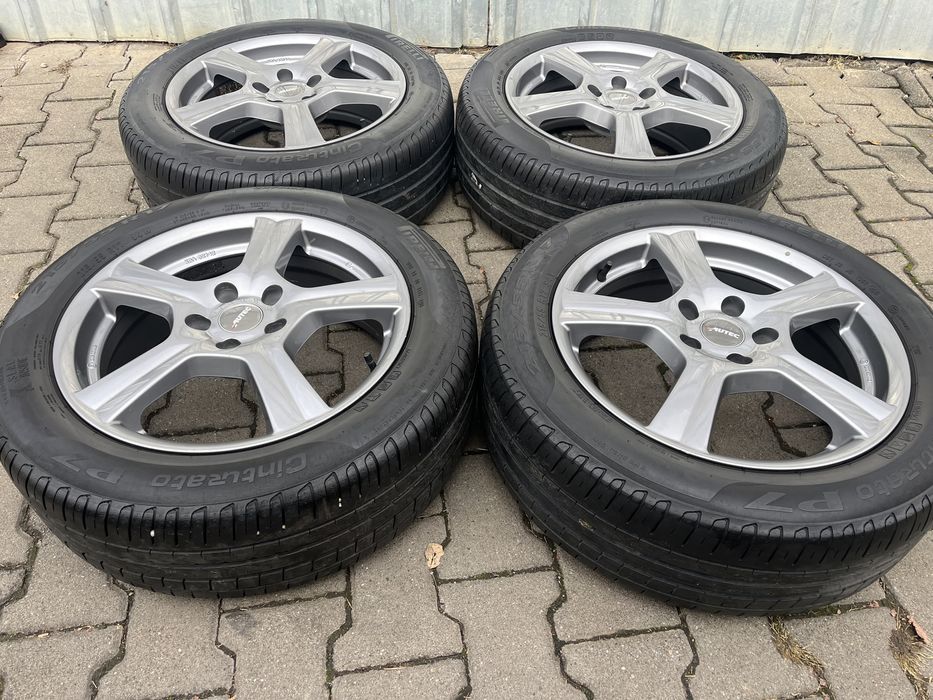Jante aliaj 5x112mm, anvelope 215/55 R17, VW, Seat, Skoda, Audi