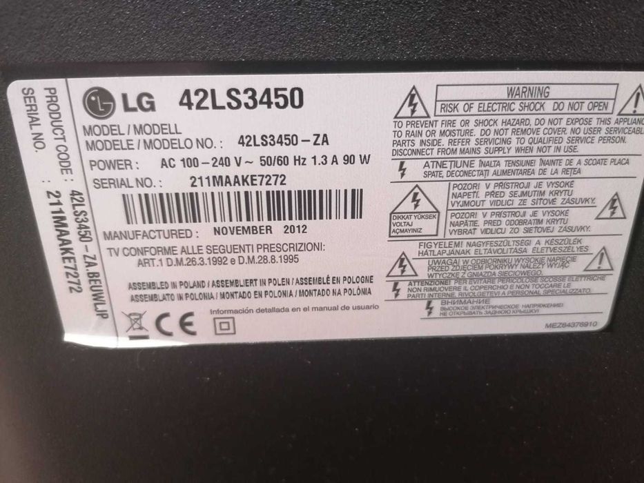 Televizor LED LG 42LS3450  106cm negru Full HD
