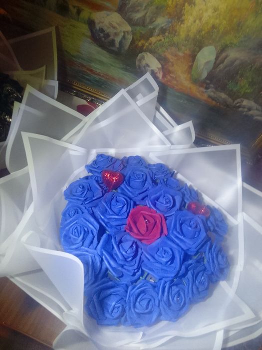 Buchet de flori in forma de inima