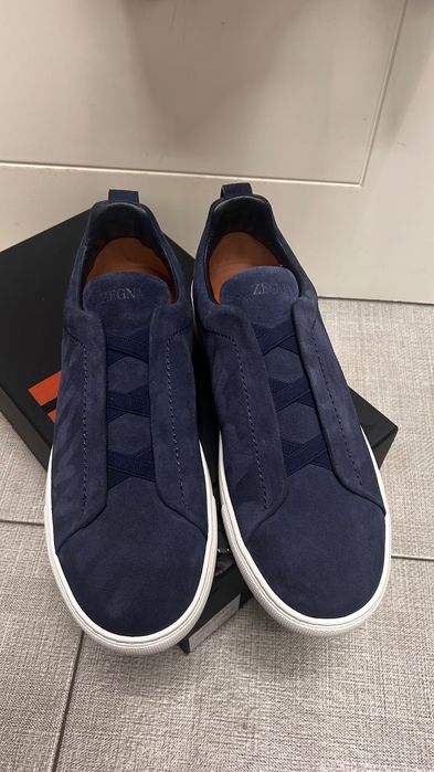 Zegna Triple stich Велур 43(28см) ОРИГИНАЛНИ