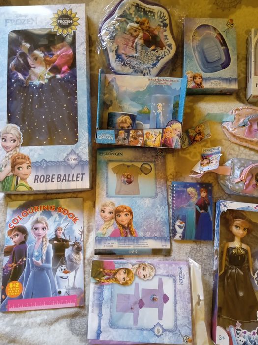 Păpușa , rochiță , penar Frozen =650 lei