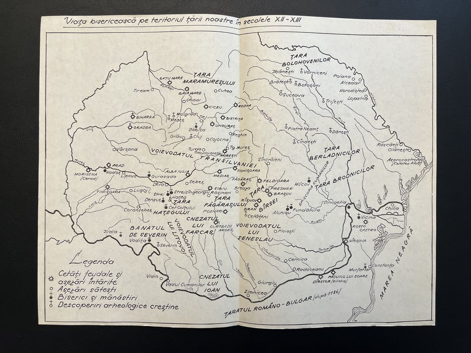 Harta rară – Viața bisericească în țara noastră, secolele XII–XIII