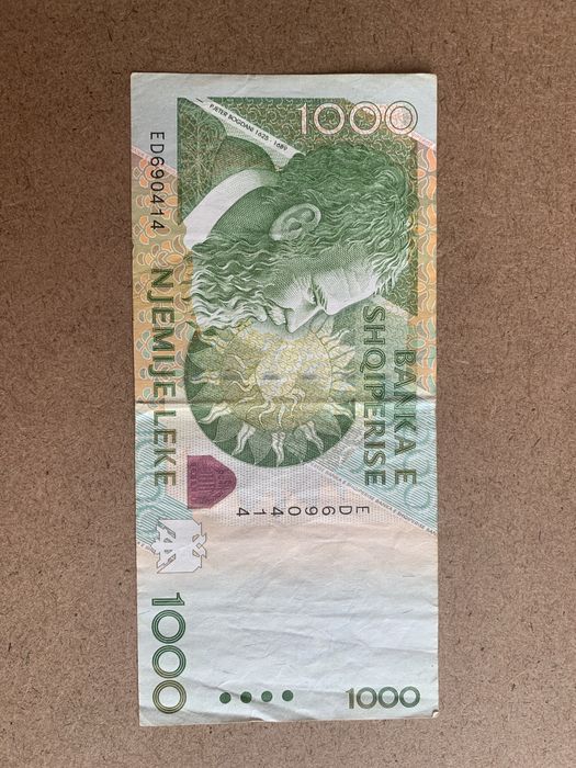 Bancnota 1000 lek albanez