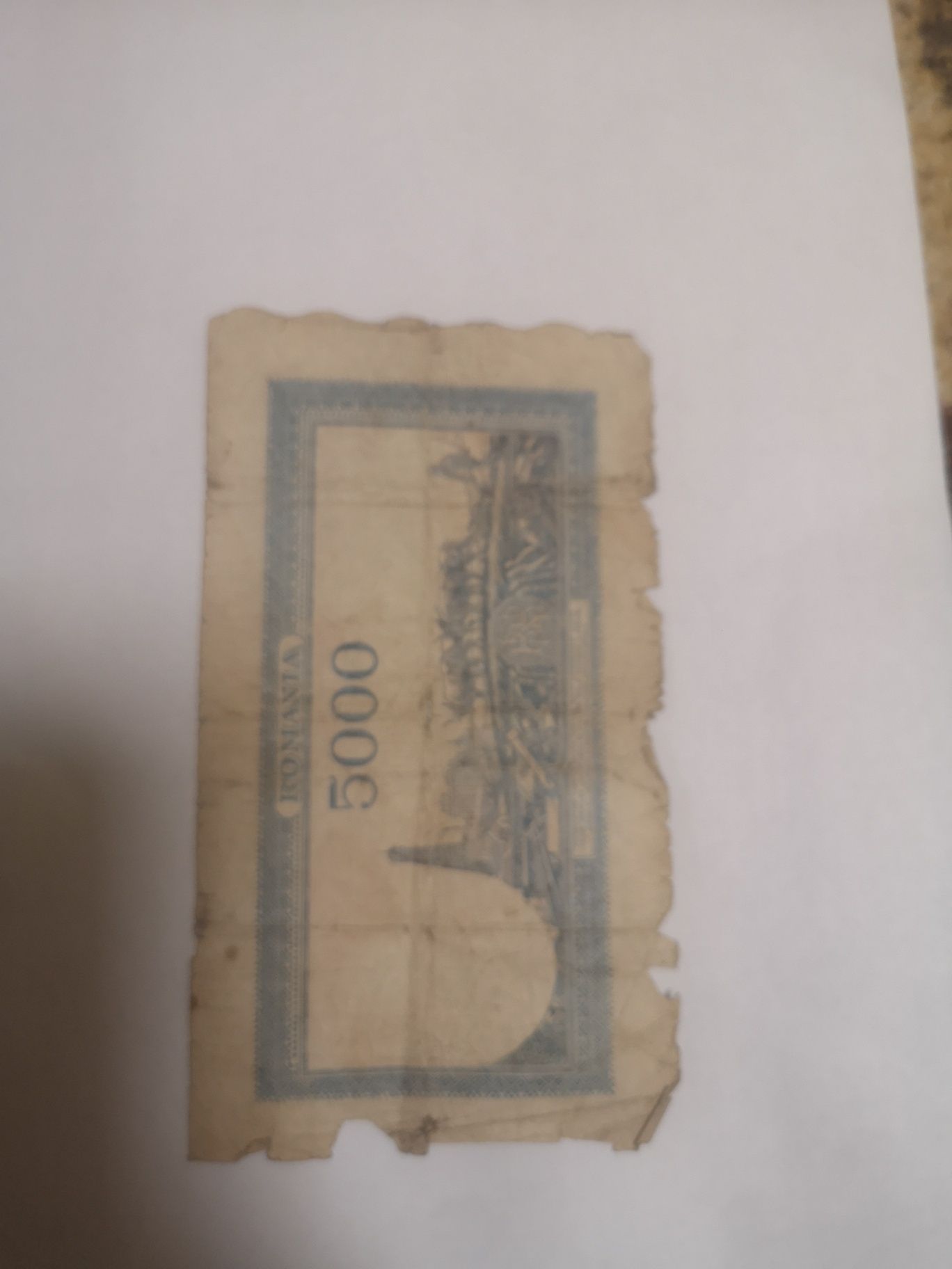 Bacnota 5000 lei 1945