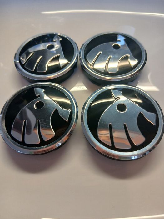 Капачки за джанти Шкода Skoda черни тапи за джанти 52/55