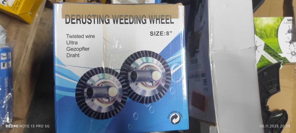 Perie sarma, tip cupa, cu toroane, pentru motocoasa/trimmer, otel