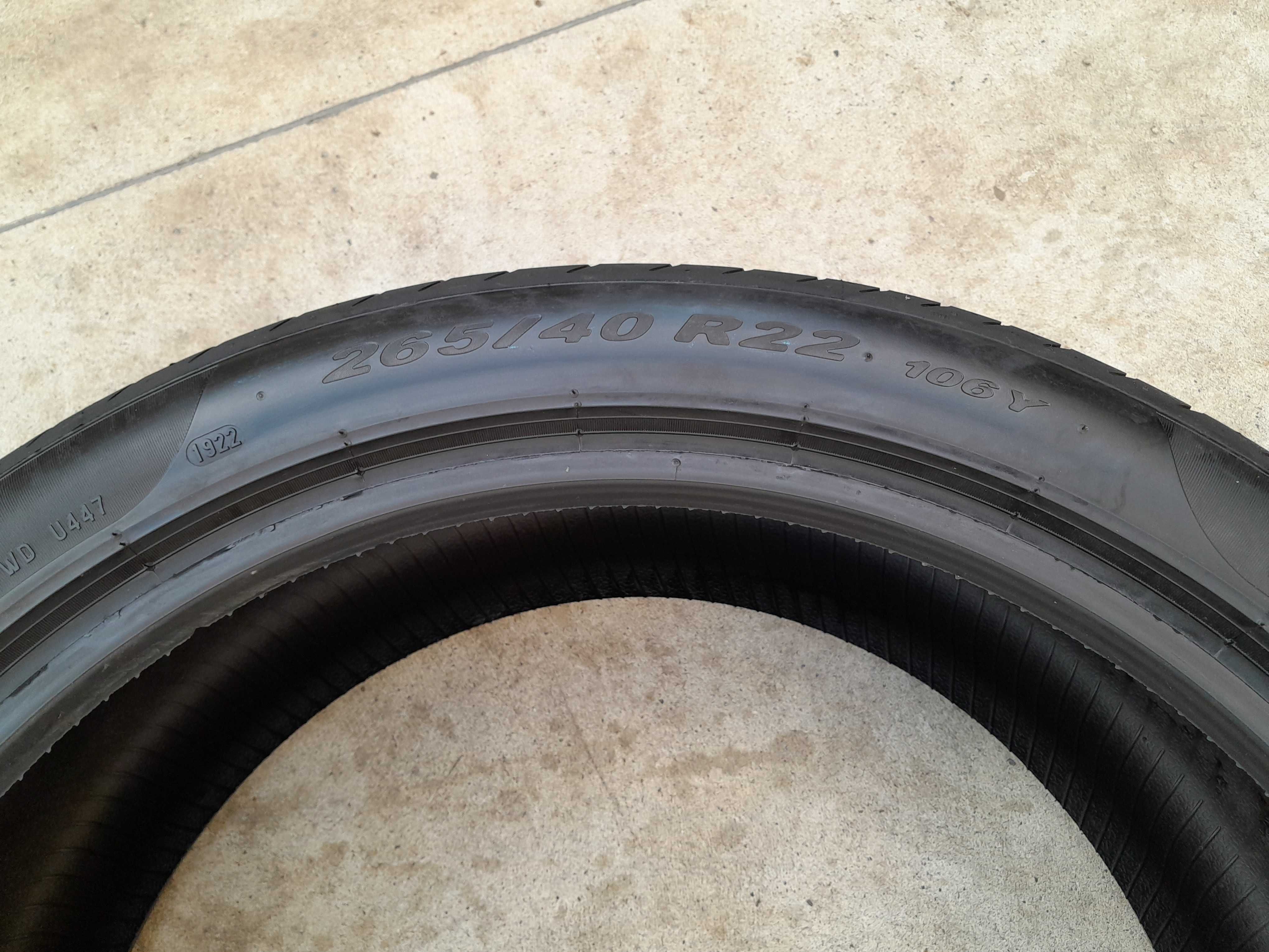 O anvelopa vara 265 40 22 pirelli p zero LR profil 7,5 mm dot 2022