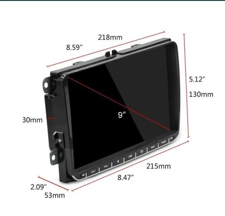 Navigatie Skoda Octavia 2 VW Golf 6 5 Passat B6 B7 Polo Carplay 1-8GB