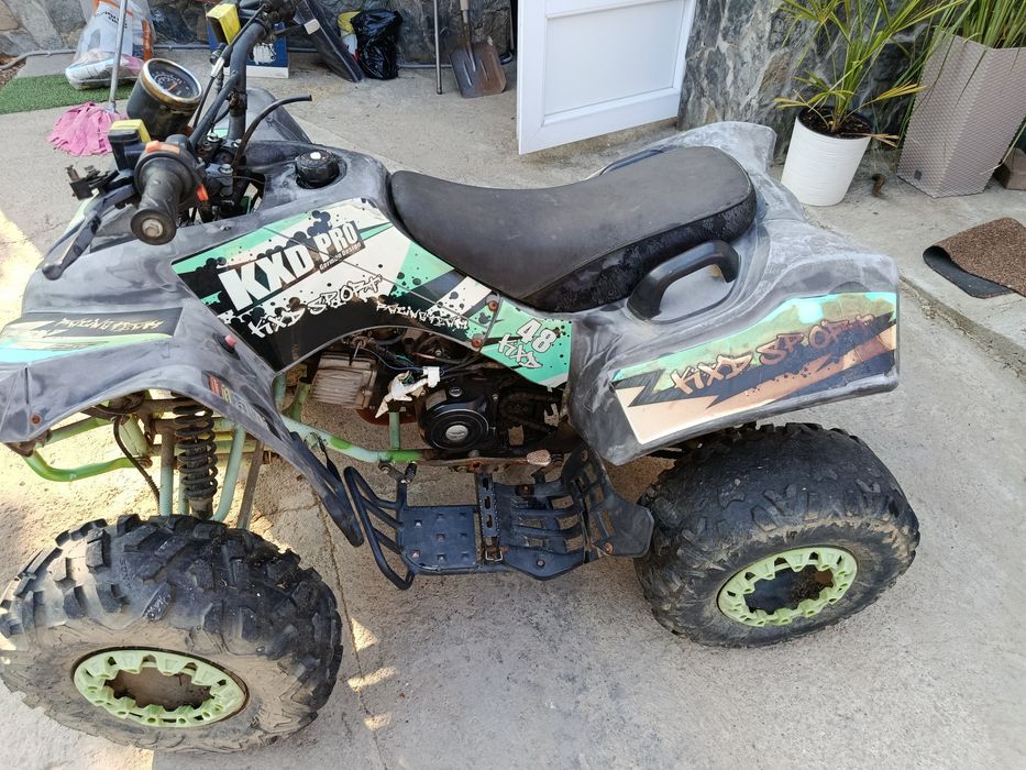 Vând sau schimb cu bicicleta ATV KXD  107cm 3+1 viteze semiautomat