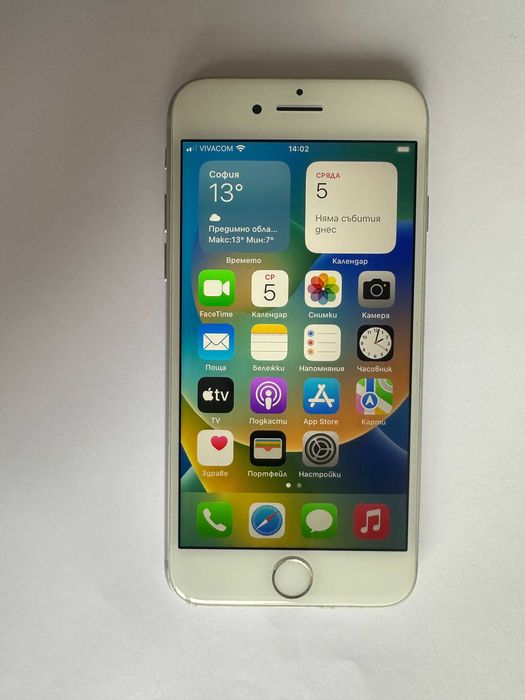 КАТО НОВ !!! iPhone 8 - Бял - 64GB - Фабрично Отключен - 100% БАТЕРИЯ