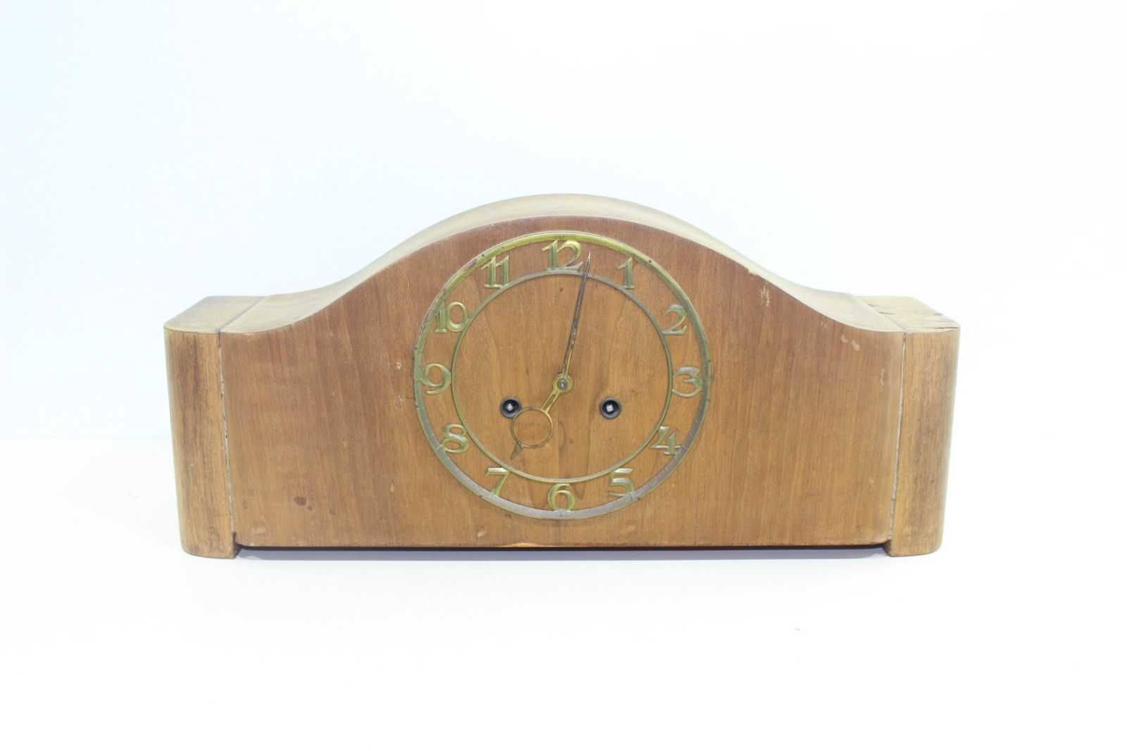 Старинен немски каменен Часовник в стилна дървена кутия