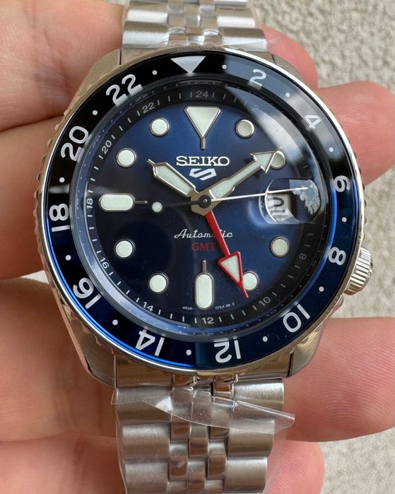 Seiko 5 Sports 42mm Black Grape SSK001 SKX007 Automat GMT 4R34 Jubilee