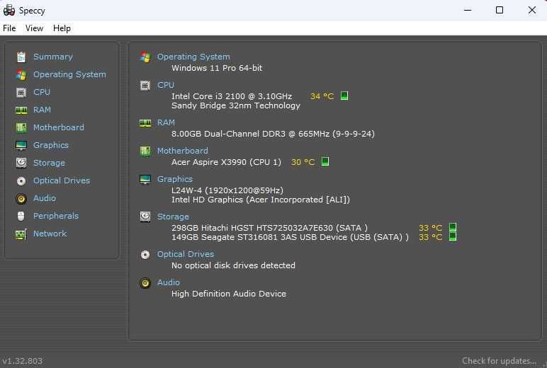 Unitate Pc Calculator Acer ,i3 2100 3,1Ghz,Ram 8G DDR3,Windows 11