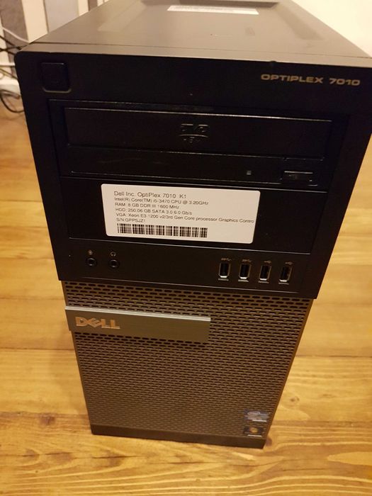 Компютър Dell Optiplex 7010 Intel i5-3470 8GB DDR3 240 gb ssd 1050 ti