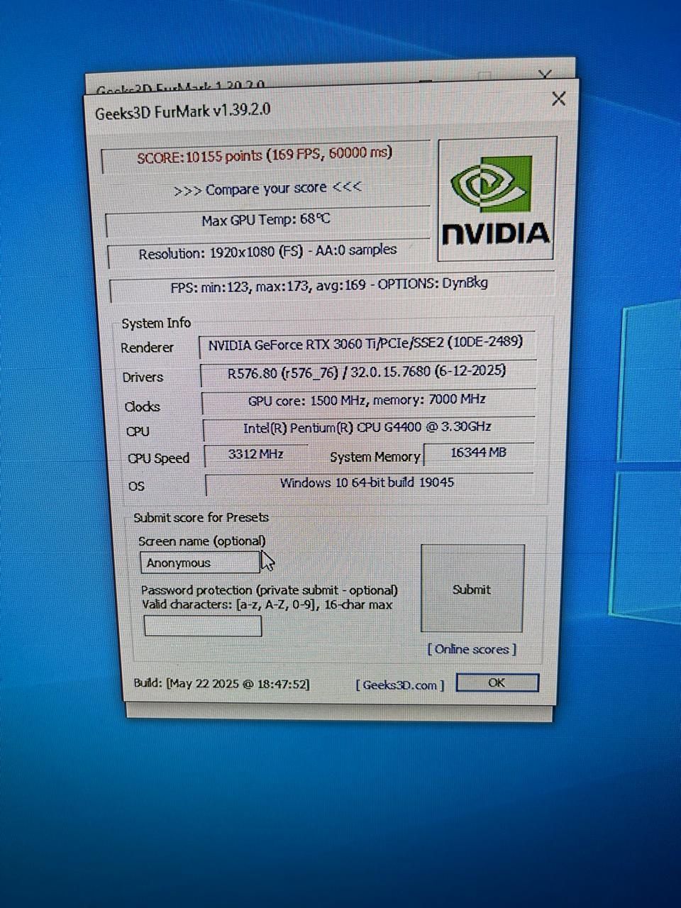 Видеокарта RTX 3060 ti 8 gb