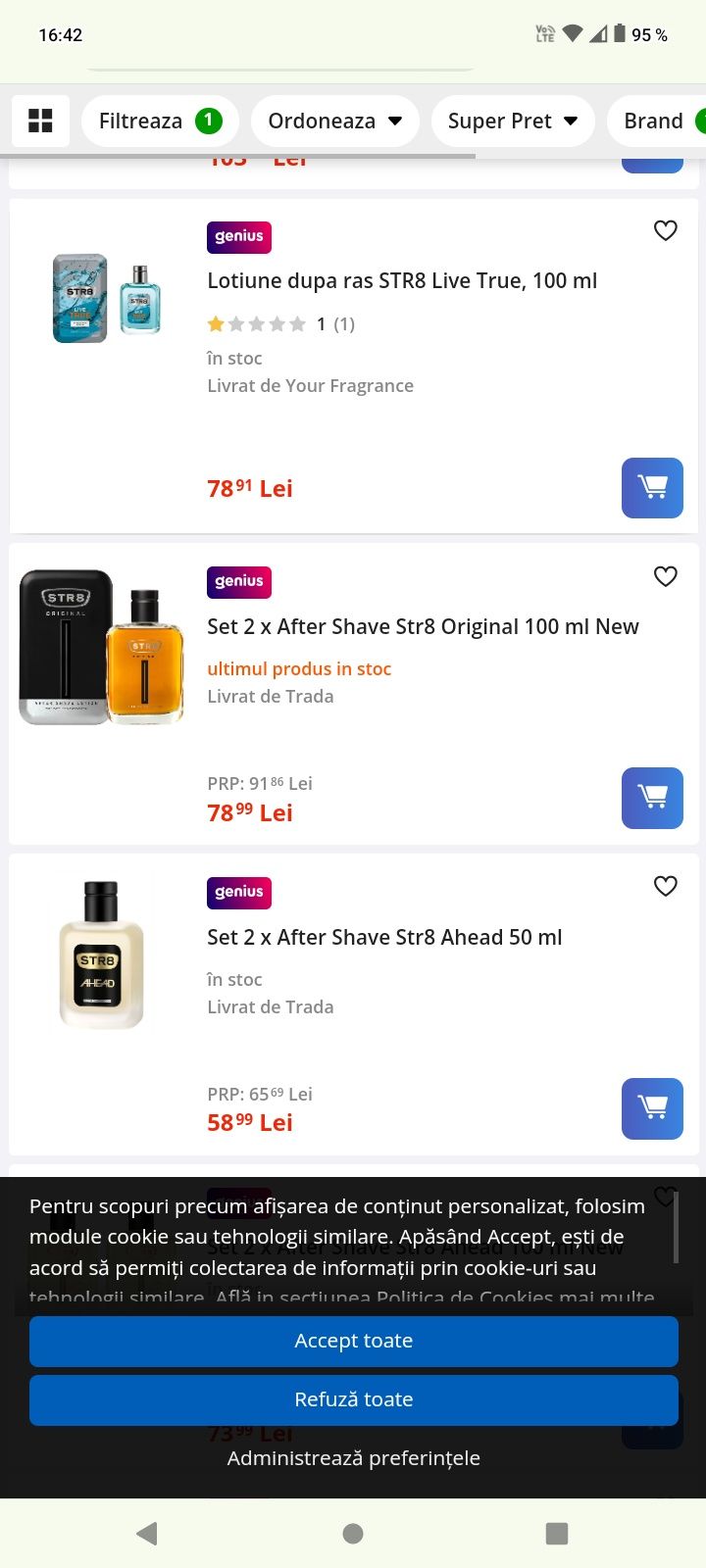 After shave lotion STR8 ORIGINAL