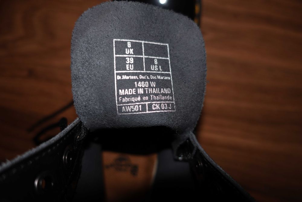 Ghete Dr. Martens 1460, Negre, Marimea 39, Stare foarte buna