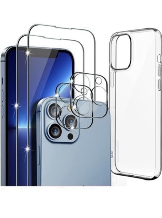 Husa Silicon + Folie Sticla +Folie Camera Iphone 14/15/16 PRO MAX PLUS