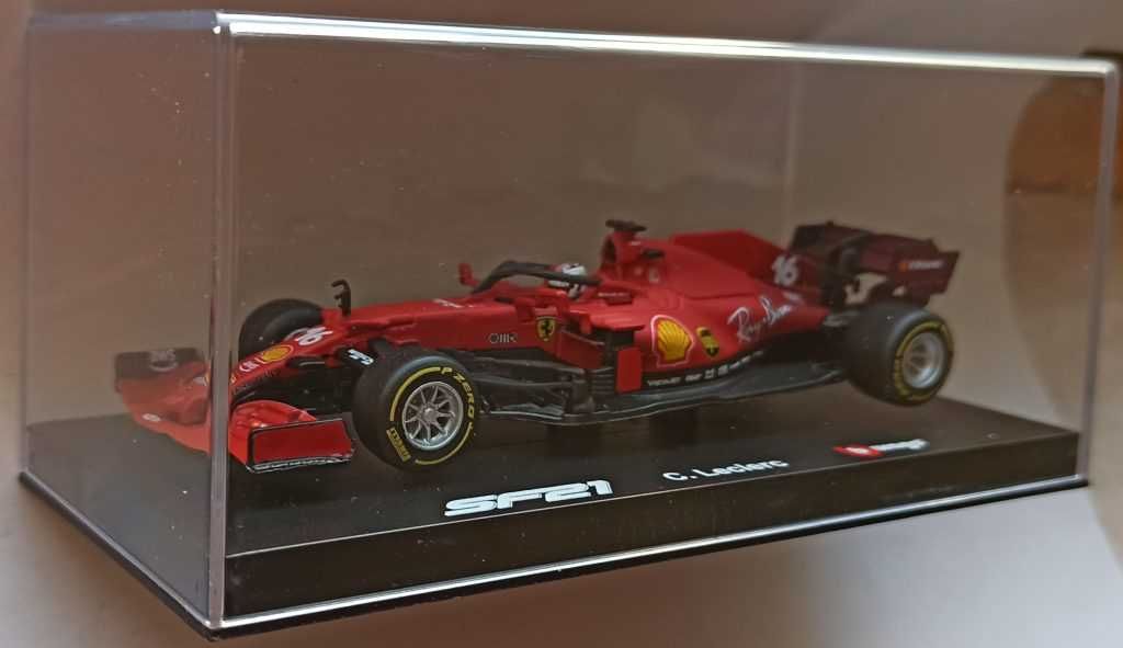 Macheta Ferrari SF21 Leclerc Formula 1 2021 cu pilot - Bburago 1/43 F1