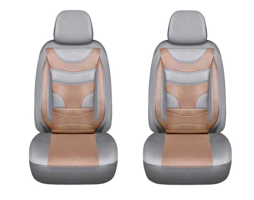 Huse Auto Universale 11 Piese fractionate Bej pt Scaune Fata si Spate