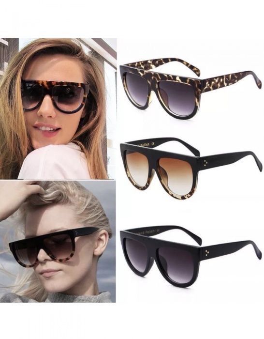 Ochelari de soare UV D8 (Daira-Shop.ro) negri maro Leopard rotunzi