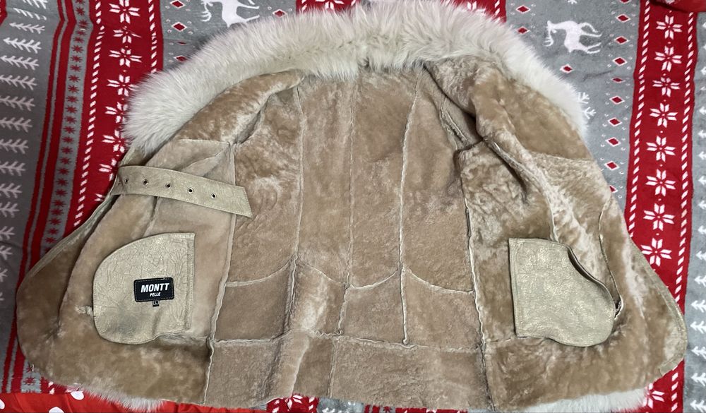 cojoc din blana de vulpe argintie