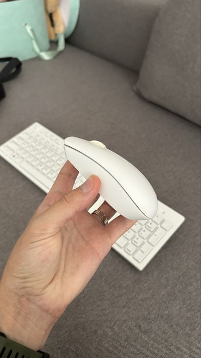Kit Tastatura + Mouse Wireless Dell KM636, Alb