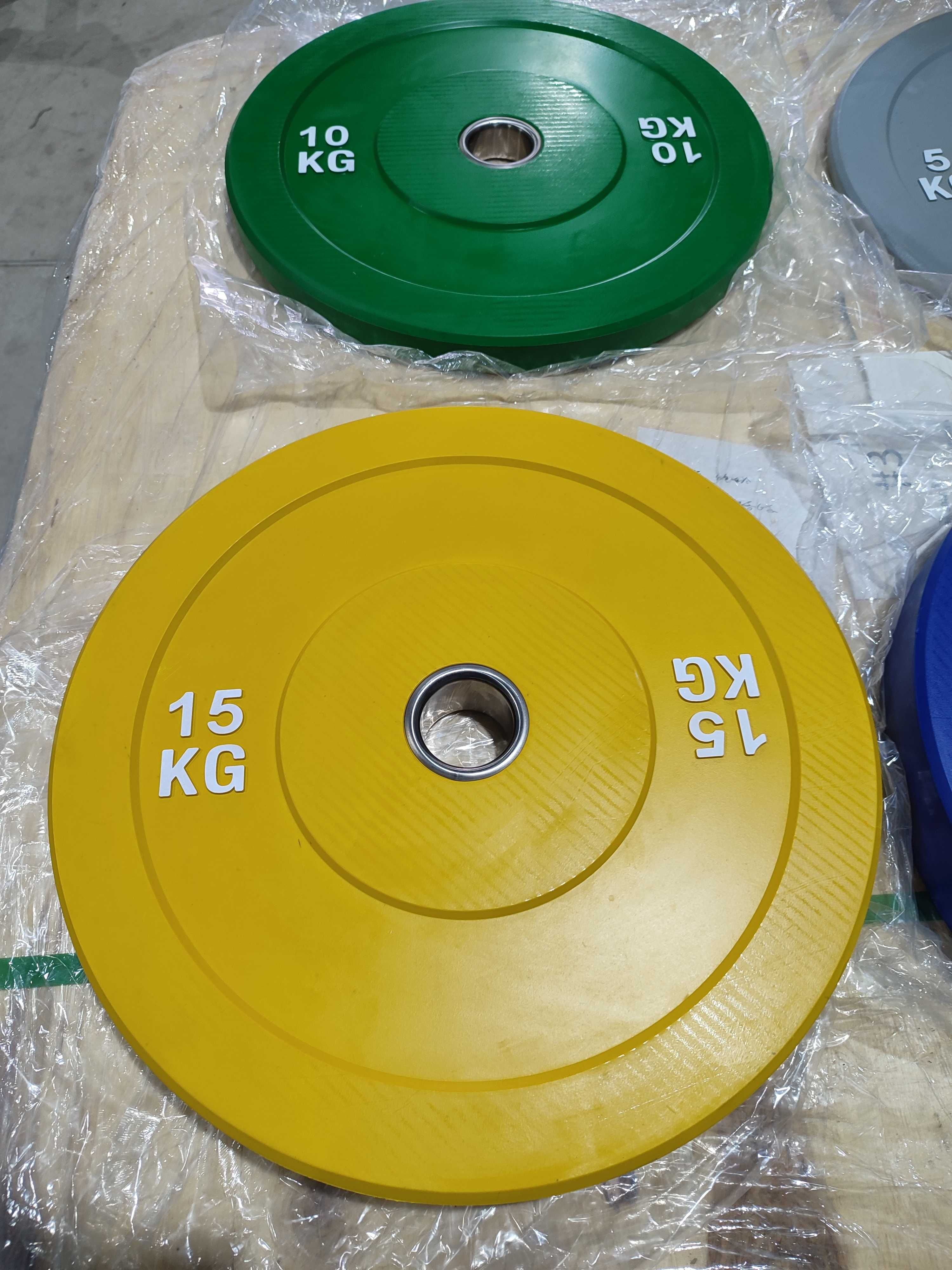 Чисто нови  бъмпер тежести, дискове ф50 От 5 кг, 10 кг , 15кг и 20 кг