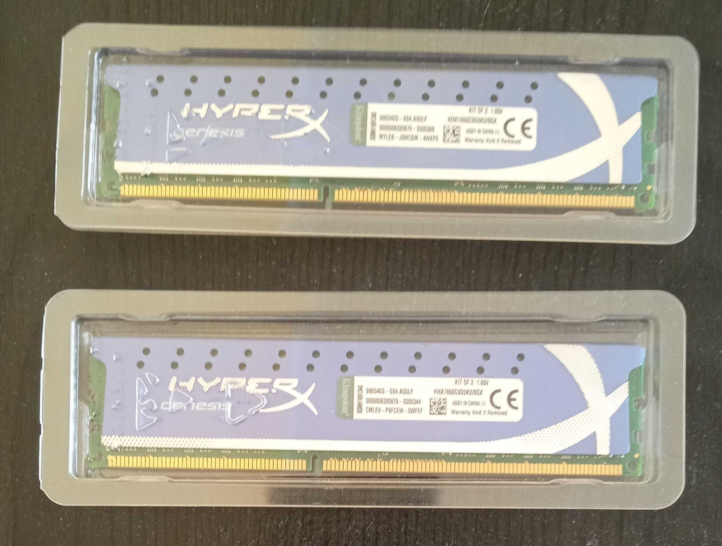 Memorii Kingston HyperX Genesis DDR3, 1866MHz, 2buc, 4GB + 4GB = 8GB