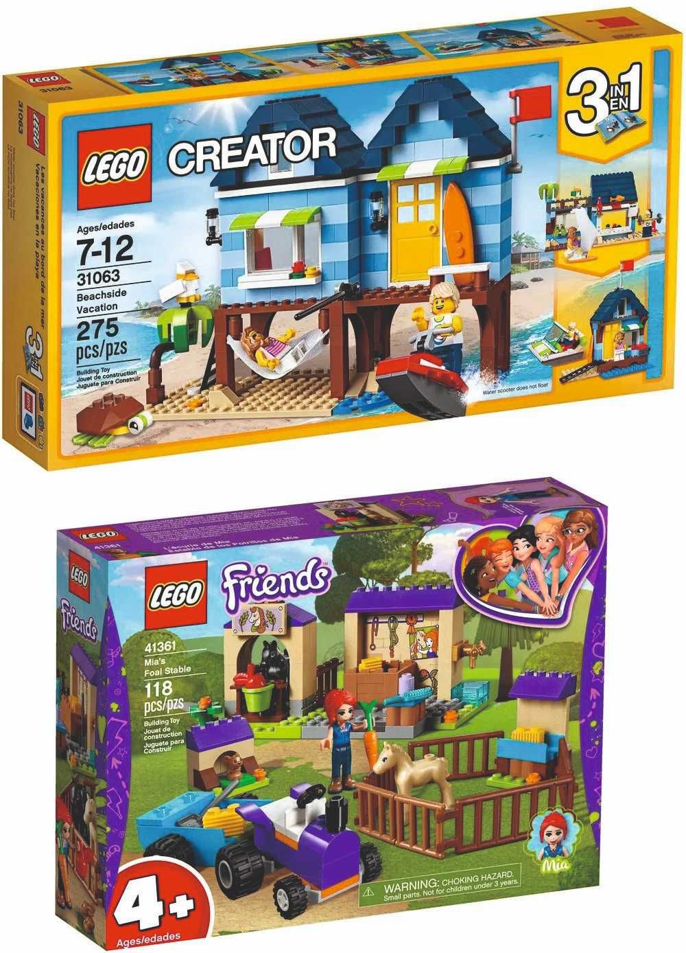 LEGO Creator 3 in 1  31063 Beach side si LEGO Friends 41361 Mia Stable