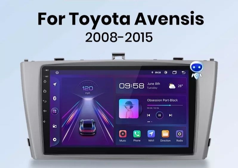 Toyota Avensis Т25 Т27 Android тойота авенсис андроид навигация 02-15